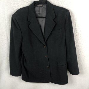 Vintage PBM Blazer Womens 8 Black 100% Pure Camel Hair Jacket Office Career